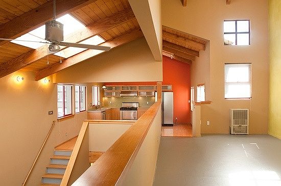 Loft looking down towards kitchen