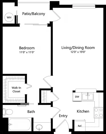 Floor plans are artist's rendering. All dimensions are approximate. Actual product and specifications may vary in dimension or detail. Not all features are available in every apartment. Prices and availability are subject to change. Floor plans are artist