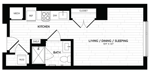Floor plan Studio-S1