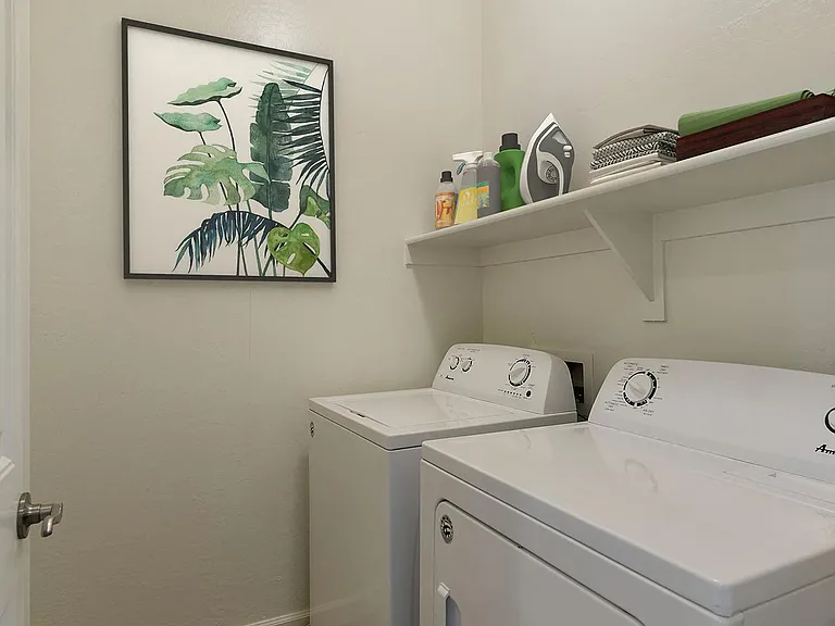 In unit laundry room means no more visits to a laundromat