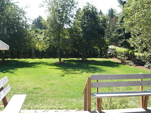 Backyard view from deck