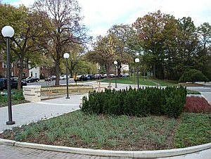 Recently renovated front entrance