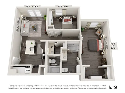 Floor plan 2 Bedroom 979