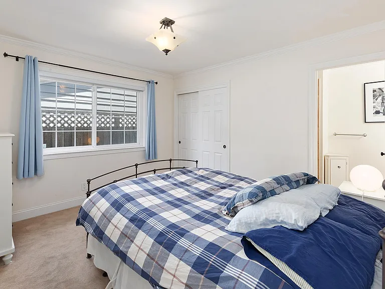 Downstairs bedroom with attached bath
