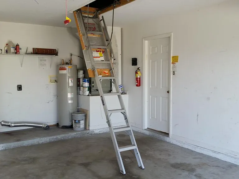 finished attic with stairs