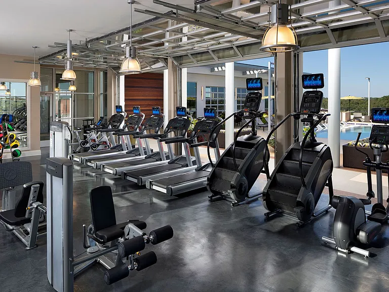 The high-endurance fitness center has all the equipment you need for your workout