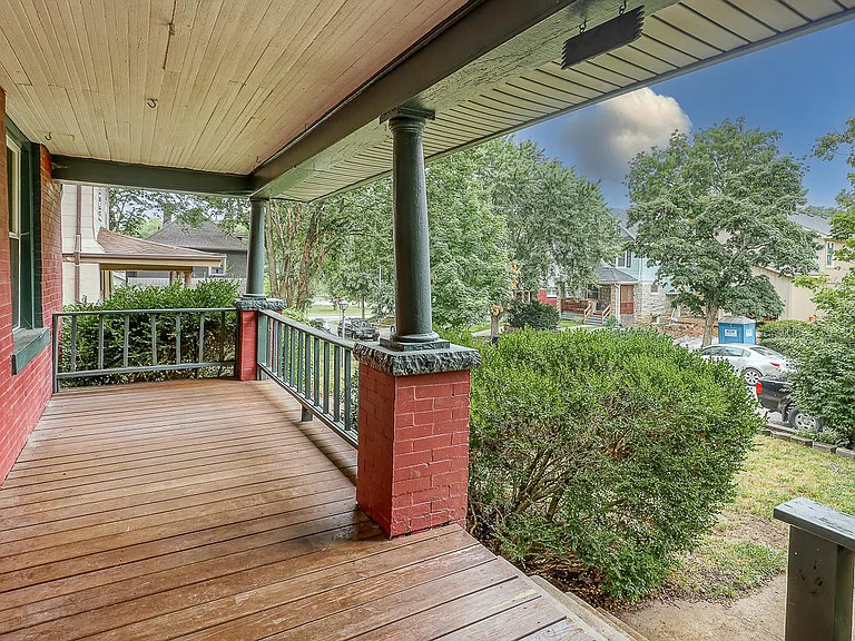 Front Porch with view of Gilham Park