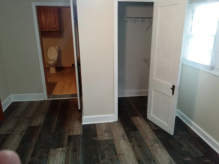 small 10x13 totally redone bedroom with small walk in closet