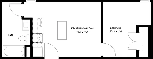 Floor plan 1 Bedrooms