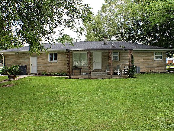 Back view with covered patio