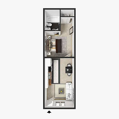 Floor plan Terrace 1 Bedroom