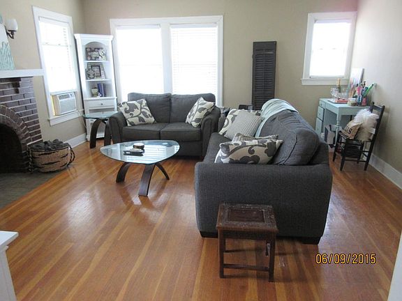 Large living room with fireplace