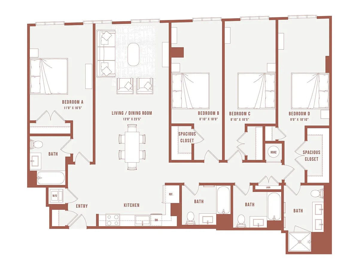 Floor plan Colette Co-Living J2