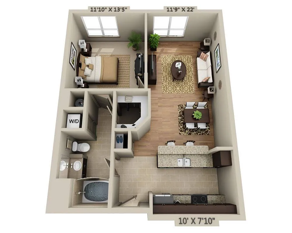 Floor plan Plan A (A1A)