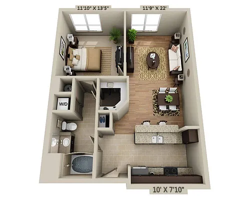 Floor plan Plan A (A1A)
