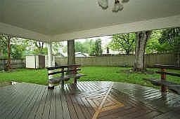 trex deck with built in benches