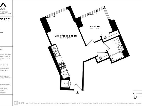 2nd image of 625 W 57th St APT 2601