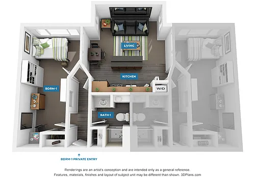 Floor plan Private Bedroom