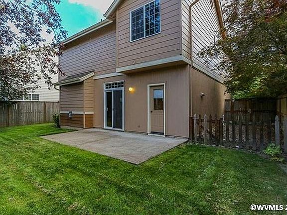 Fenced backyard