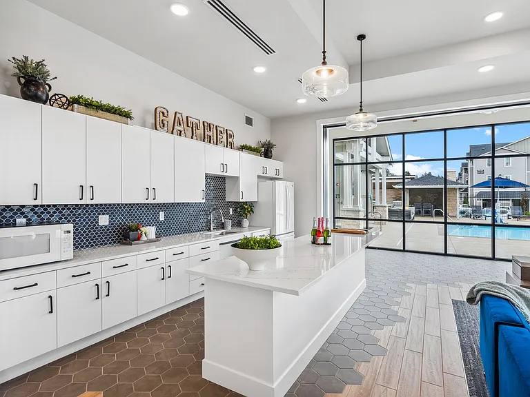 Kitchenette + Pool Area