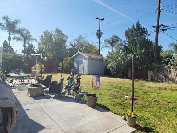 Side view of backyard.