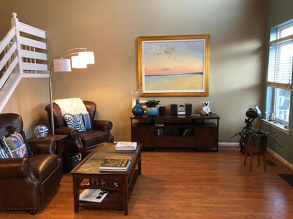 high ceiling family room