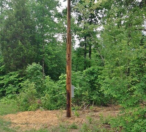 Utility pole installed