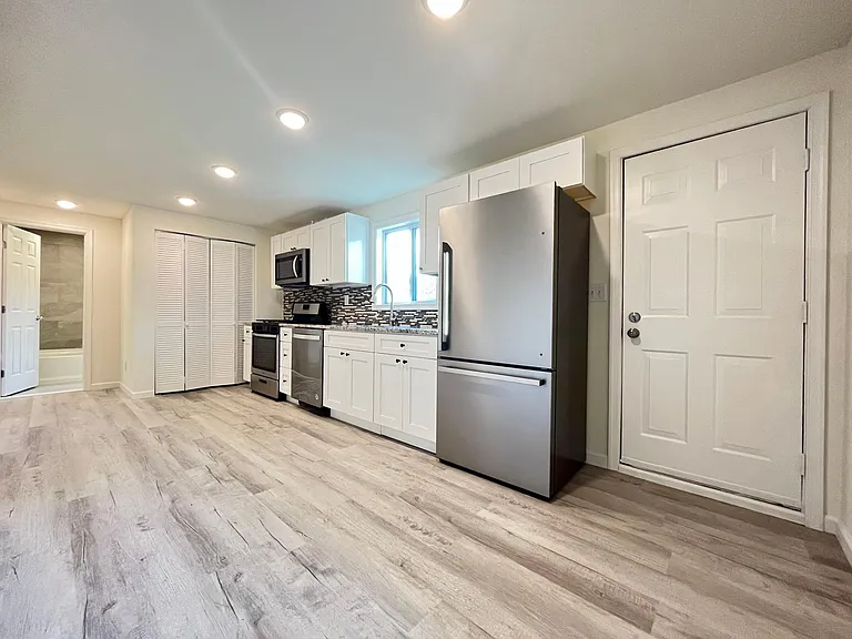 kitchen with back door