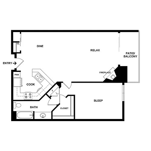 Floor plan 1x1LC