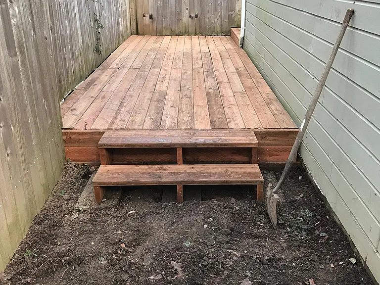 part of the outside deck