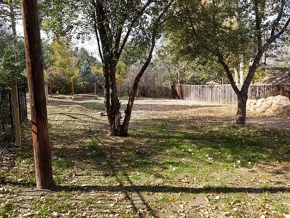 View of spacious backyard from Master bedroom outside door.