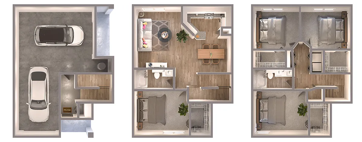 Floor plan D2 Townhome