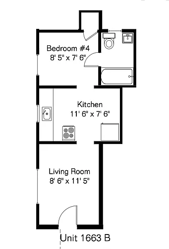 Floor plan 1663 B
