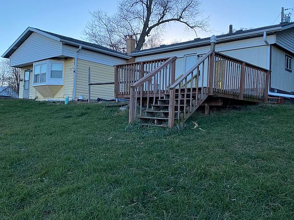 Looking Southwest backyard and deck