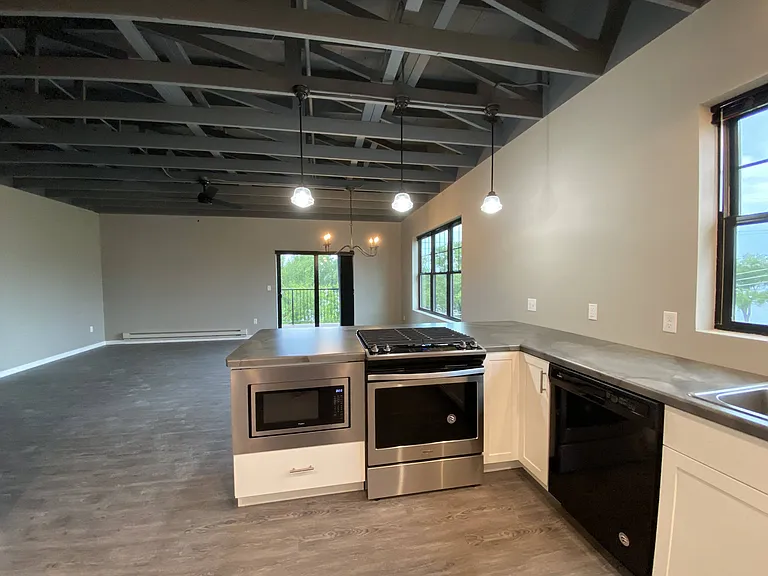 1 BR|1B|100 Irvin St.|Kitchen & Living Room