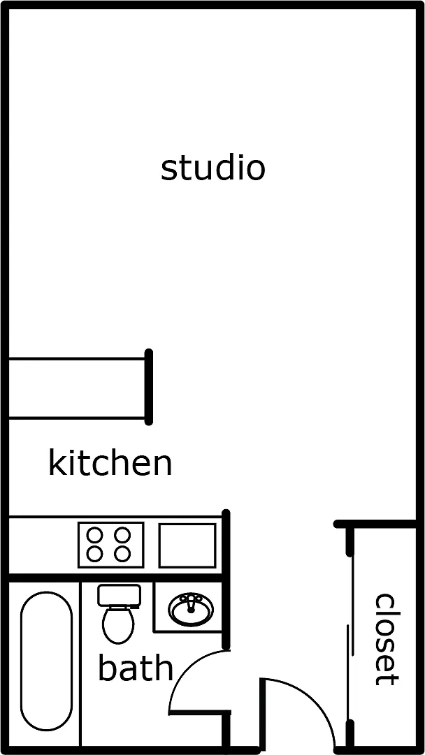 Floor plan Studio A