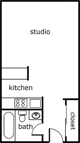 Floor plan Studio A