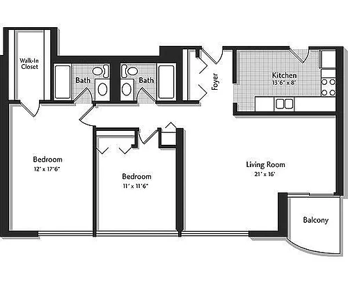Floor plan 2J