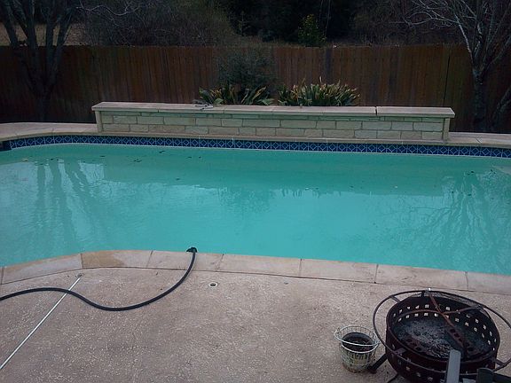 Backyard deck and pool