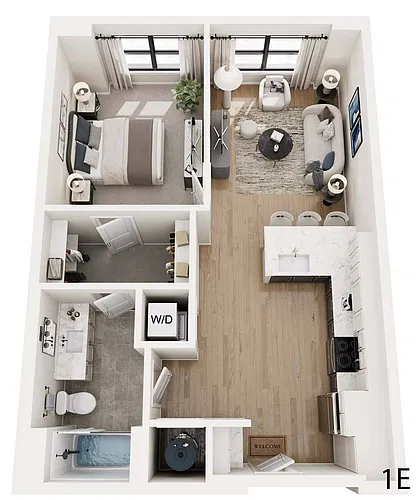 Floor plan 1E