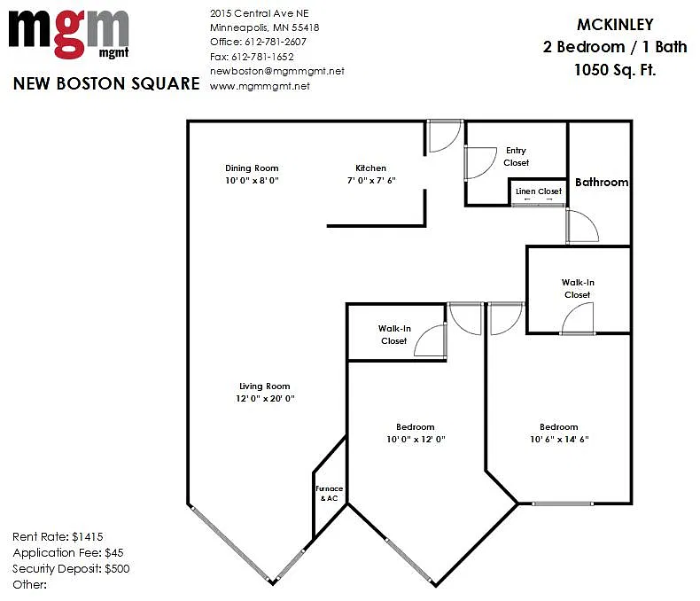 Floor plan McKinley