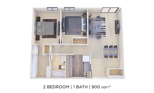 Floor plan Two Bedroom