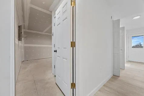 Interior entrance to heated garage