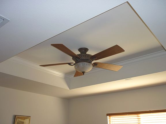 Vaulted ceiling in Master 