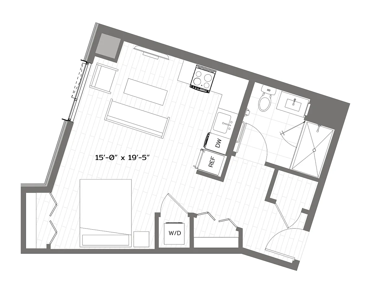 Floor plan Studio-B-S4