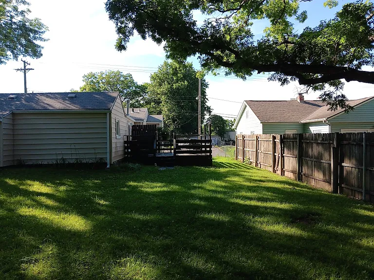 yard and shady deck