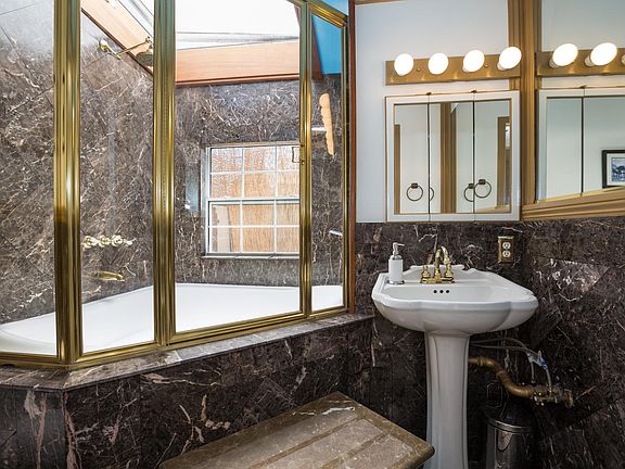 2nd Bath, Shower with Jacuzzi tub, 4X4 Skylight, Marble