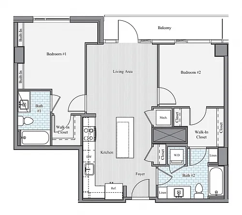 Floor plan 2 BR B