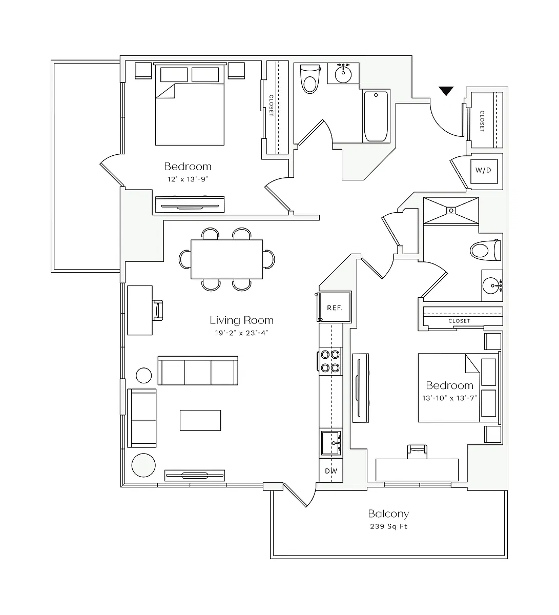 Floor plan BISBY - Penthouse 01, Floors 33-34