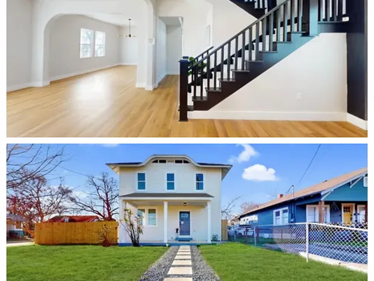 Beautiful entrance to home with lots of space, natural light and modern appliances